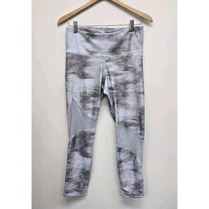 Under Armour Heatgear Compression Ankle Leggings Womens Large Gray Marble Vented